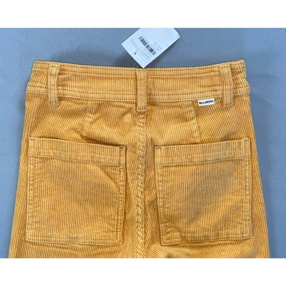 Billabong High Rise Frayed Cuff Stretch Corduroy Pants, Cords. Women's 24, NWT! - Picture 6 of 6